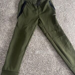 American Eagle Men's Olive Green Jogger Pants Medium Drawstring Activewear Small